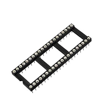 40 Pin Machined IC Base/Socket (Round Holes)