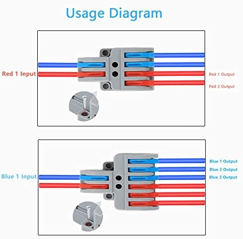 Compact Wire Connectors, Aigreat 100pcs Compact Splicing Connectors, Assortment Conductor (15)