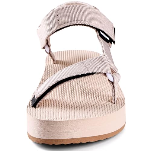 Image of WateLves Womens-Sport-Sandals Hiking Sandals with-Arch-Support Webbing-Outdoor-Beach-Water-Sandals for Travel-Walking-Trekking-Camping