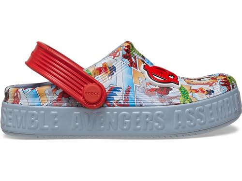 Crocs Kids Unisex Avengers Off Court Clogs (Toddler) Blue Grey 4 Medium - Thumbnail 5