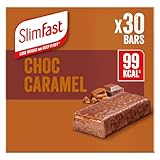 SlimFast Snack Bar, Low Calorie Snack, Choc Caramel Flavour, 30 X 26 G Multipack (Packing May Vary)