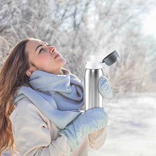 Level Up Way –25 Ounce Premium Stainless Steel Water Bottle With Filter – Bpa Free - Travel Essentials - Alkaline Water Filter Ph 9+ (Black) #TOP3