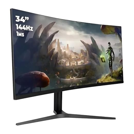 Monitor Gamer Curvo UltraWide 34" 165Hz 1ms Resolução WQHD, 2x Entradas HDMI e DisplayPort com Ajuste Inclinação e Suporte VESA 75x75 mm