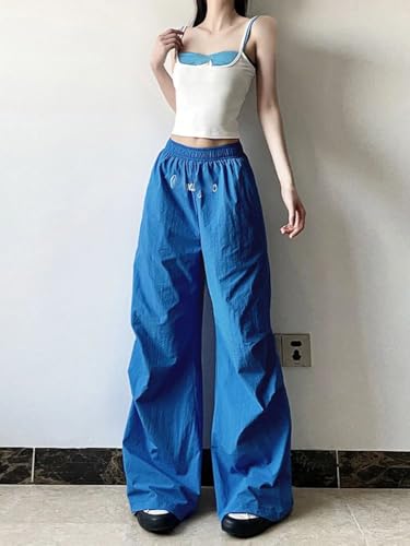 Pantalon cargo décontracté femme taille haute coupe ample confortable - 2