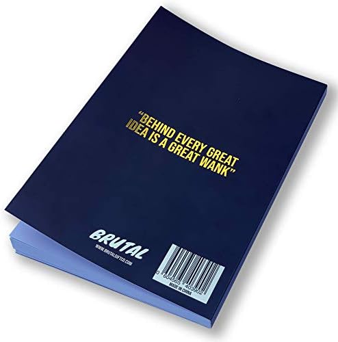 The Wank Diary - Funny Rude A5 Notebook - 160 Lined Pages Navy Blue Notepad - Perfect Isolation Quarantine Gift for Adults
