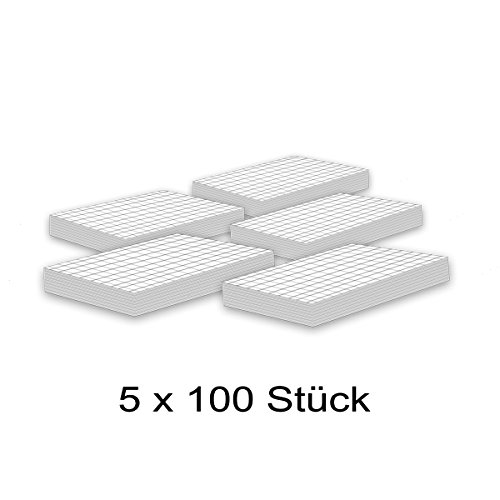 Karteikarten 500 Stück A6 weiß kariert