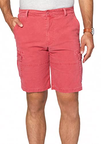 Short Cargo IZOD Homme en Coton Rouge Taille 42 Longueur 10.5 Pouces