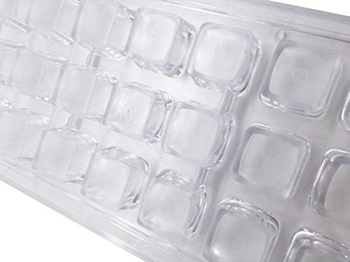 Candy Making Mold, Clear Polycarbonate Chocolate Mold Jelly Candy Making Mold 21-Piece Tray (Square)