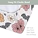Boho Floral Halloween Bats Baby Changing Pad Covers for Boys Girls Vintage Fall Autumn Flowers Fitted Changing Table Cover Mats Spooky Gothic Soft Nursery Diaper Change Table Sheets 32''×16''