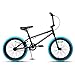 cubsala Freestyle BMX Bike, 20 Inch Kids Bicycle for 7-13 Years Old Kids and Beginner Level Rider, Black with Blue Tires