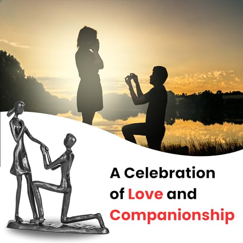 Estatua artesanal de hierro para aniversario de pareja miniatura 6