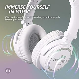 Mindkoo casque audio 7.41*8.58*3.51inch blanc – Image 5