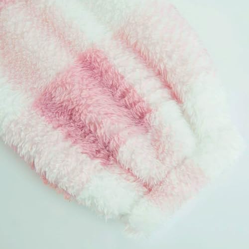 Fuzzy Hoodies for Kids Girls Plaid Warm Button Hooded Pullovers Preppy Oversized Sherpa Fashion Sweatshirts4