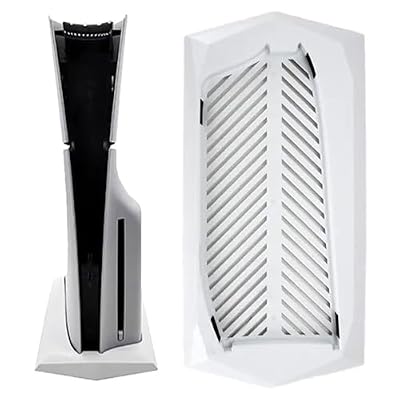 Chenkxin Vertical Stand for PS5 Slim Disc Edition Console with Built-in Cooling Vents and Non-Slip Feet, Not for PS5/PS5 Pro (White)