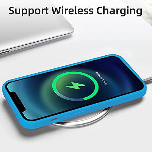 Image of LIRAMARK Liquid Silicone Soft Back Cover Case for Apple iPhone 13 Mini (5.4 Inch) (Sky Blue)