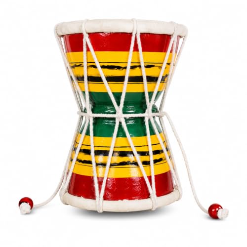 Shiv Damru Handmade Drum, Traditional Handheld Percussion Instrument for Puja, Meditation, Bhajan & Cultural Music
