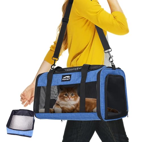 TSA Pet Carrier Airline Approved for Small Cats and Puppy, Cat Carrier Soft Fits Pets Up to 15 lbs...