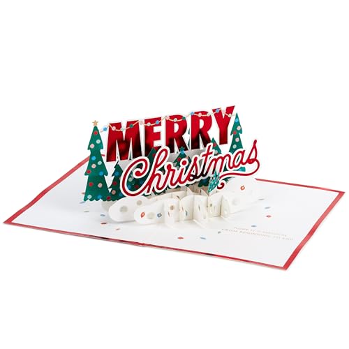 Hallmark Christmas Card, 3D and Pop-Up Card, Festive Banner, Red, Green, Multicoloured, 17.3cm by 23.8cm by 7cm - Image 4