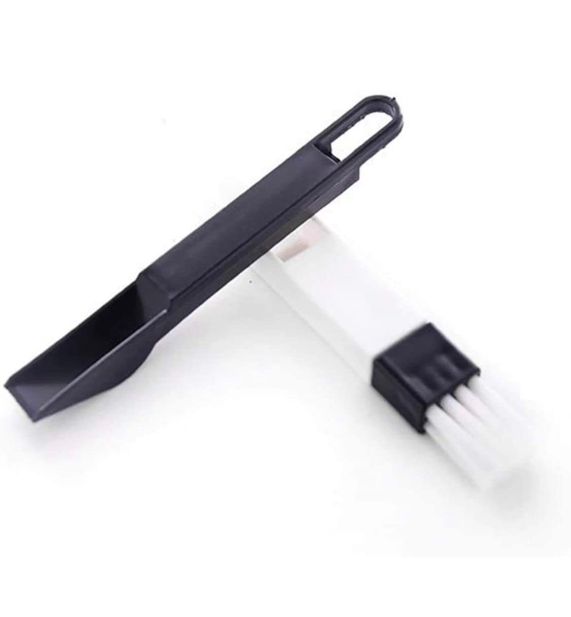 CELLEBII® Combo of Cleaning Brush with Mini Dustpan, Door Track Sliding Window Track Plastic Wet and Dry Brush (White, Black) (B07JPBCXX6) Amazon Price History, Amazon Price Tracker