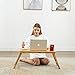 Laptop Desk Nnewvante Bamboo Laptop Table Adjustable Lap Tray Large Size Bed Serving Tray Breakfast Table Foldable Notebook Computer Desk Great Heat Dissipation [2 USB Fans] Right-Left Hand Design