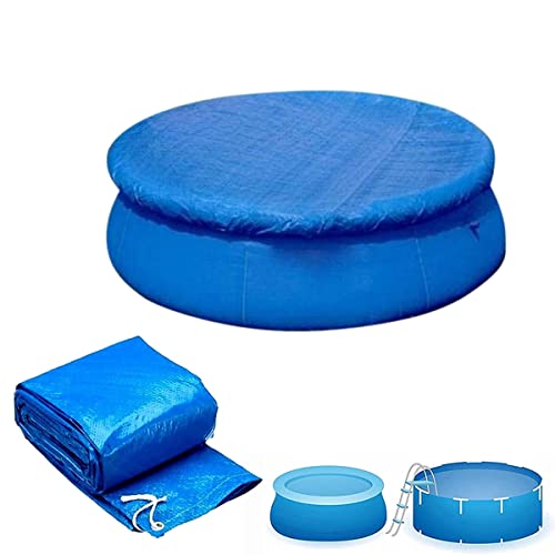 Round Pool Cover Swimming Pool Cover Easy Set Dustproof Pool Protector for Inflatable Pools & Above Ground Pools (183cm/6ft)