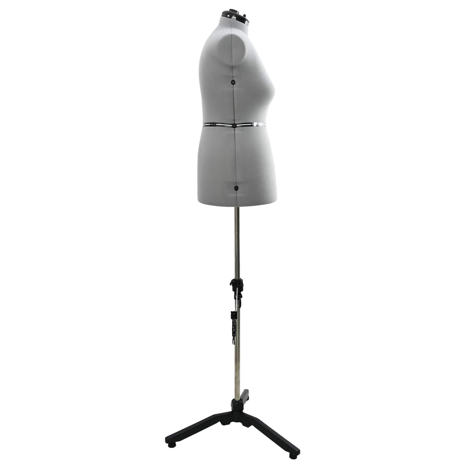 Manekin krawiecki damski, regulowany, popiersie krawieckie z aksamitnym obiciem, regulacja wysokości 95-160 cm, w zestawie poduszka z igłami i wymiar obszycia, do modnego projektowania i krawiectwa