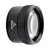 Loupe   Grossissement x 30, optique portable | Pupitre de lecture portable 30 x 40 mm pour bijoutiers, timbres, cartes, antiquités, magazines, pièces de monnaie, identification, laboratoire