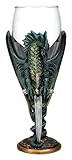 Fabrication de qualité supérieure : fabriqué en pierre artificielle (polyrésine) et en verre, ce calice allie robustesse et élégance. La conception détaillée du dragon vert qui entoure le verre attire tous les regards.