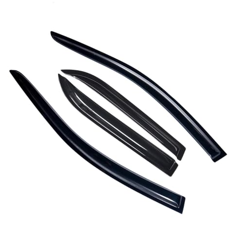 Lightronic Extra Durable Outside-Mount Auto Vent Window Visor, Fits 2011-2023 Chrysler 300, UV Protection Rain Guard, Original Wind Deflector, No-Drill Easy Install, Dark Smoke, 4-Pcs