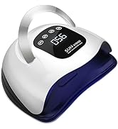 UV LED Nail Lamp 320W, Fast Nail Dryer Nail Curing Light with 72 Led Beads, LCD Touch Screen, 4 T...