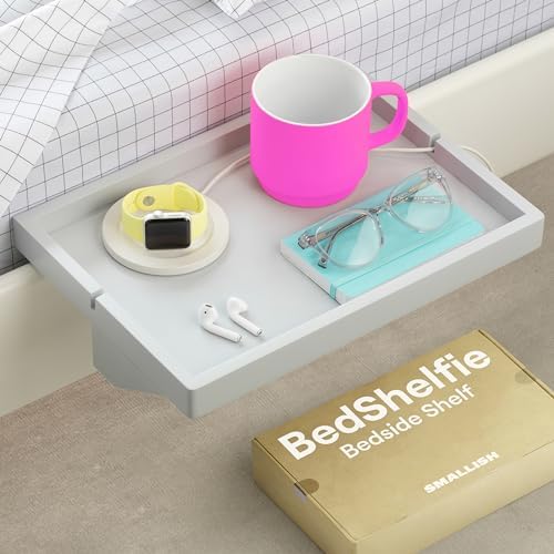 BedShelfie Stolik nocny do zawieszenia na łóżku piętrowym, regał na dziecięce łóżko piętrowe, łóżko, półka. Oryginalny stolik nocny, mały stolik i stolik pomocniczy w
