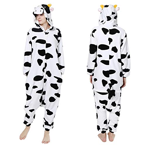 Nobenx Pyjama Bande Dessinée Pyjama Une Pièce De Vache Pyjama d'automne Flanelle Et Les Amateurs d'hiver Animaux for Les Hommes Et Les Femmes (Size : Small) Cover