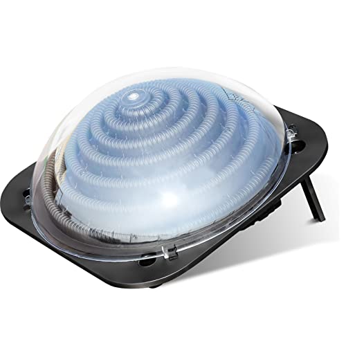 COSTWAY Solar Thermal Pool Heater Dome, Solar Heater Pool Heating System with Stands and Hose...