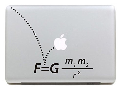 Vati Hojas desprendibles Creativo Física Fórmula Sticker Decal Skin Arte Negro para Apple Macbook Pro Aire Mac 13" 15" Pulgadas/Unibody 13" 15" Pulgadas Portátil
