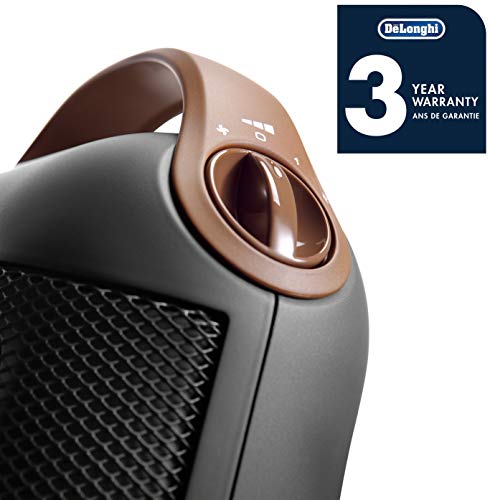 Delonghi Hfx30C15.G Capsule Ceramic Heater, 8"W X 4"D X 11"H, Dark Gray #TOP1