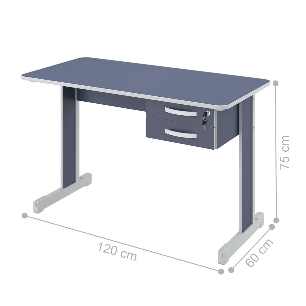 COUNTRY FURNITURE ATLANTA デスク Mesa Escritório Atlanta Azul | Amazon.com.br