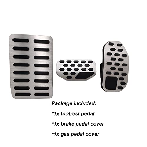 Rxmgf Aluminum Foot Rest Pedal Gas Pedal Cover Brake Pedal Compatible with 2021-2026 Ford F150 Pedal (Silver) by Rxmgf - Used condition - Image 5