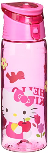 Zak! Designs Tritan Water Bottle with Flip-top Cap with Pink Hello Kitty Graphics, Break-resistant and BPA-Free Plastic, 25 oz.
