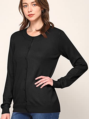 Mbj Wsk781 Womens Keep It Classic Crew Neck Cardigan Xxl Black #TOP3