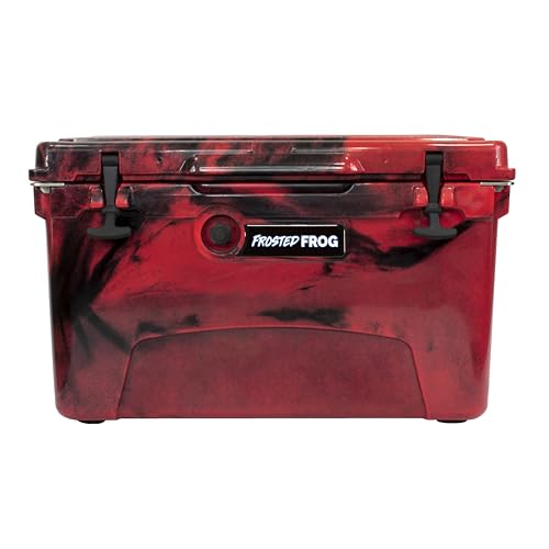 Frosted Frog Red Camo 45 Quart Roto-Molded Cooler