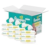 Pampers Sensitive Baby Wipes, Water Based, Hypoallergenic and Unscented, 8 Flip-Top Packs, 4 Refill Packs (1008 Wipes Total)