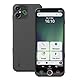 Doro - Aurora A30 Smartphone - Seniorenhandy - Einfach zu bedienen - Hilfetaste mit GPS-Ortung - Hörgerätekompatibel - Inklusive USB-Kabel - Graphit