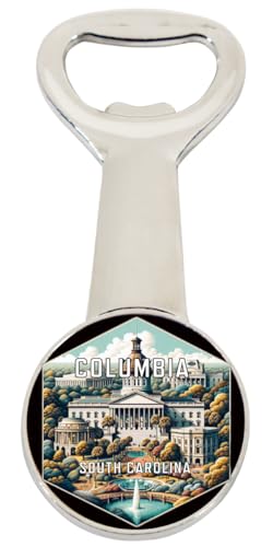 Columbia South Carolina Travel Destination Souvenir Magnetic Bottle Opener