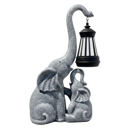 Statues de Jardin solaires éléphants pour illuminer une terrasse fleurie - 2