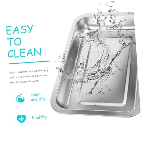 CIYODO Caixa bandeja sanitária de aço inoxidável penico de gatinho banheiro doméstico para gatos ban