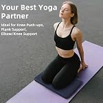 ILILI Yoga Knee Pad Foldable, TPE Soft Cushion 17*12*1inch Folding Size for Knee Push-ups, Plank Support, and Elbow/Knee Support, Portable and Easy Carrying for Yoga Pilates, Fitness Exercise, Outdoor
