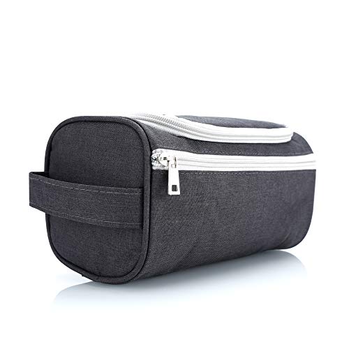 Preisvergleich Produktbild Intirilife Reisetasche in SCHWARZ Kulturbeutel mit Reißverschlüssen, vielen Aufbewahrungsmöglichkeiten und Tragegriff Reisetasche geeignet für Reisen, Urlaub UVM.