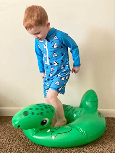 Uideazone Kids Baby Boys And Girls Long Sleeve Rash Guard Swimwear One Piece Uv Sun Protection Swimsuit Shark Printed Bathing Suits 18-24 Months #TOP2