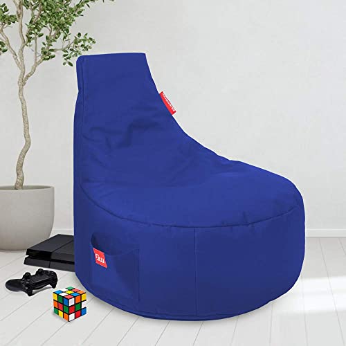 Gaming Sitzsack Gamewarez Alpha Blue mit Rückenlehne