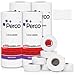 Perco 1 Line White Labels - 4 Sleeve, 32,000 Blank Pricing Labels for Perco 1 Line Price and Date Guns - Bonus Ink Roll